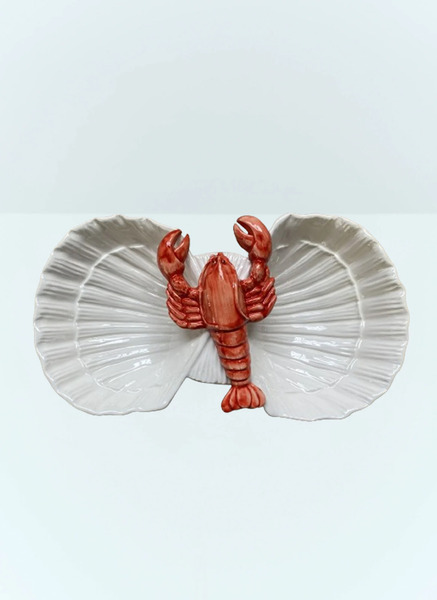 Les-ottomans Les-ottomans Two Shells Lobster Starter Plate -  Kitchen  White One Size 