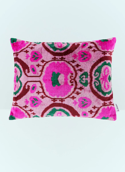  Les Ottomans Les Ottomans Velvet Cushion -  Textiles Pink One Size 