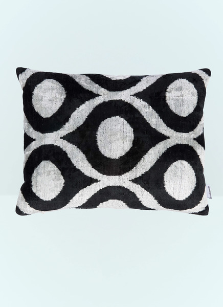  Les Ottomans Les Ottomans Velvet Cushion -  Textiles Silver One Size 