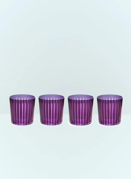  L'objet L'objet Set Of Four Prism Cocktail Glasses -  Glassware Purple One Size 