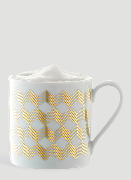  Lsa International Lsa International Chevron Mug -  Tea & Coffee Gold One Size 