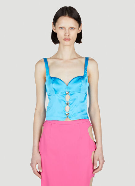  Marco Rambaldi Marco Rambaldi Heart Top - Woman Tops Blue M 