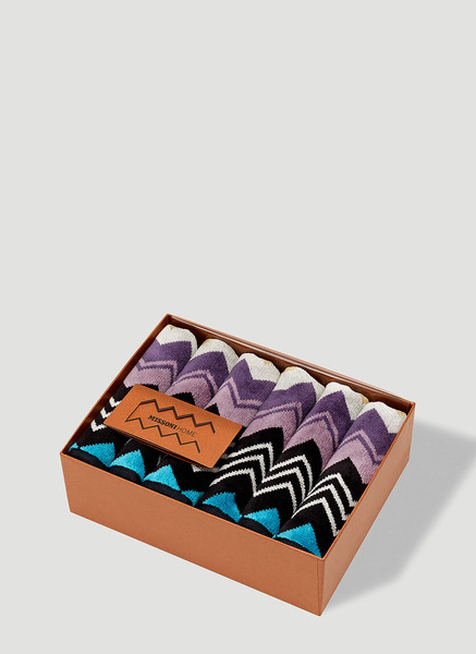  Missoni Missoni Giacomo Face Towel Set -  Textiles Blue One Size 