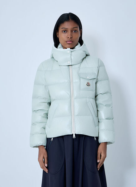  Moncler Moncler Andro Short Down Jacket - Woman Jackets Green 00 