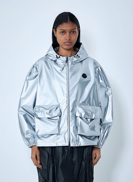  Moncler Moncler Ylang Bomber Jacket - Woman Jackets Silver 0 