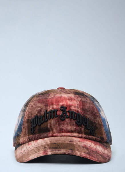  Palm Angels Palm Angels Curved Logo Check Cap - Man Hats Multicolour One Size 