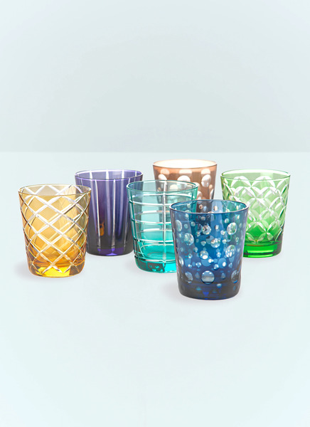  Polspotten Polspotten Cuttings Set Of Six Tumblers -  Glassware Multicolour One Size 