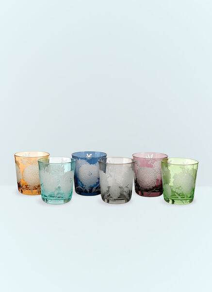  Polspotten Polspotten Peony Set Of Six Tumblers -  Glassware Multicolour One Size 