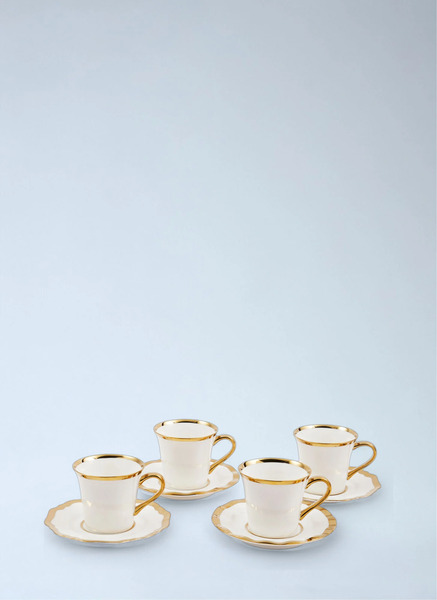  Polspotten Polspotten Porcelain Teacup And Saucer Set -  Tea & Coffee White One Size 