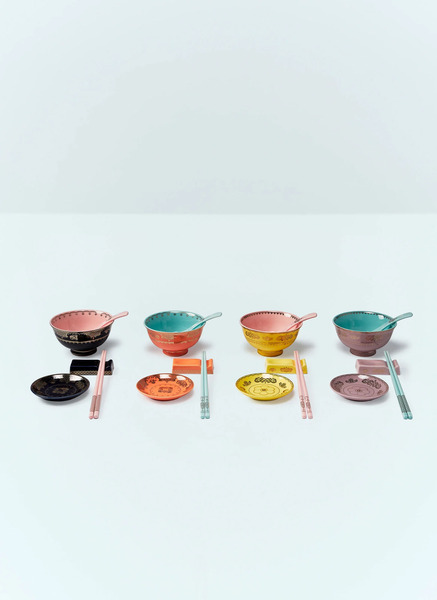  Polspotten Polspotten Set Of Four Grandpa Asian Bowls -  Kitchen  Multicolour One Size 