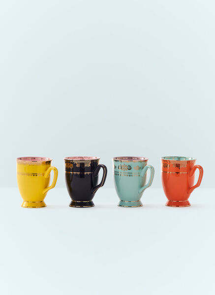  Polspotten Polspotten Set Of Four Grandpa Mugs -  Tea & Coffee Multicolour One Size 