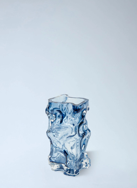  Polspotten Polspotten Textured Glass Vase -  Vases Blue One Size 