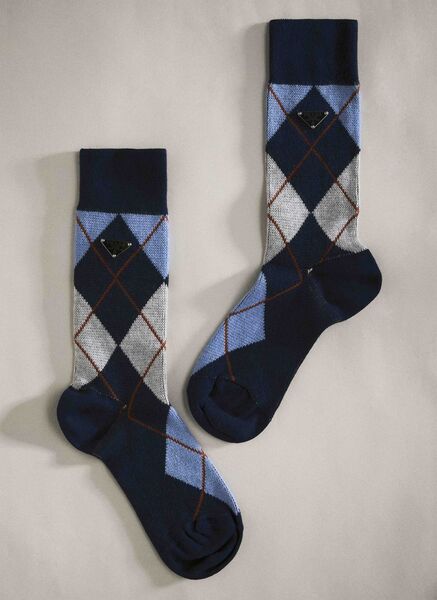  Prada Prada Argyle Socks - Woman Socks Blue It - 1 