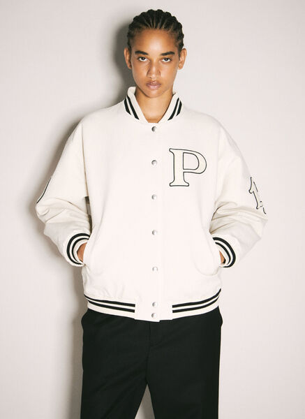  Prada Prada Canvas Bomber Jacket - Woman Jackets Cream It - 38 