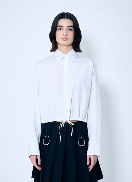  Prada Prada Drawstring Hem Shirt - Woman Shirts White It - 42 