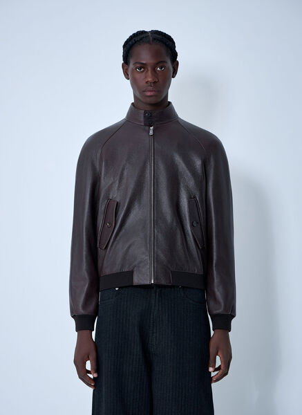  Prada Prada Leather Jacket - Man Jackets Brown Eu - 48 
