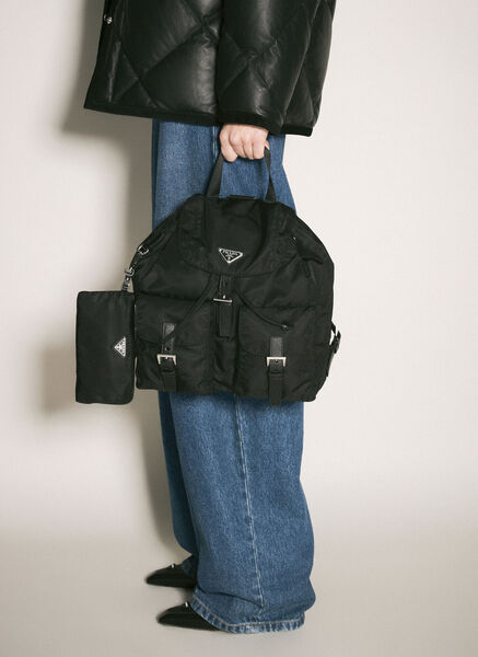  Prada Prada Re-nylon Medium Backpack - Woman Backpacks Black One Size 