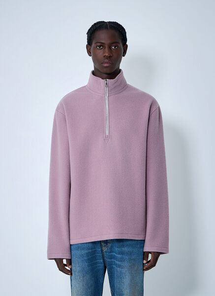  Rier Rier Zip-up Fleece Sweatshirt -  Sweatshirts Lilac M 