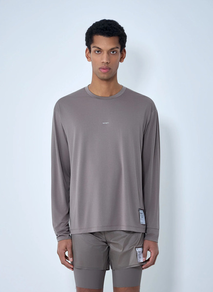  Satisfy Satisfy Long Sleeve Performance Shirt - Man Tops Brown Xl 