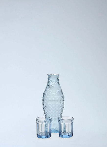  Serax Serax Fish Carafe And Glasses Set -  Glassware Blue One Size 