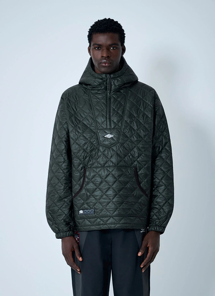  Umbro Umbro Quilted Masked Anorak Jacket - Man Jackets Green Xl 