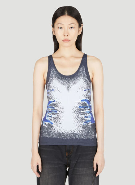  Y/project Y/project Whisker Print Tank Top - Woman Tops Grey S 