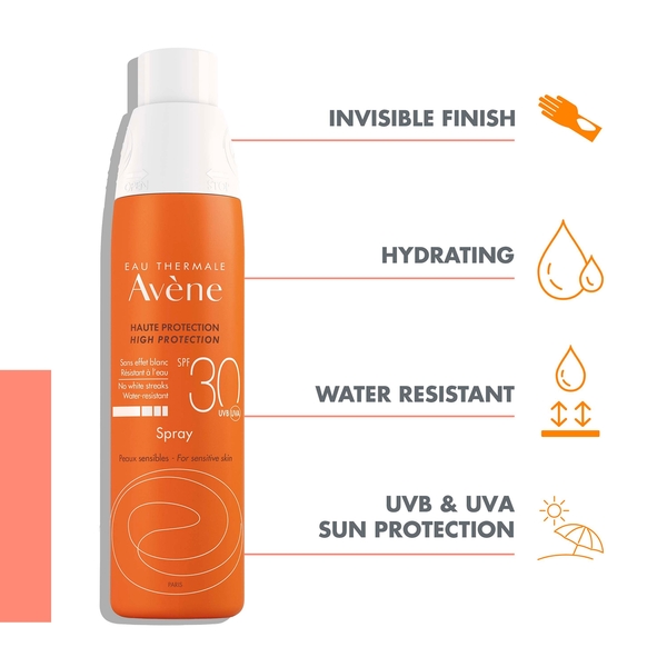  Avène High Protection Spray Sun Cream Spf 30 200ml 