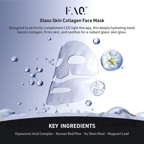  Foreo Faq Glass Skin Collagen Face Mask 