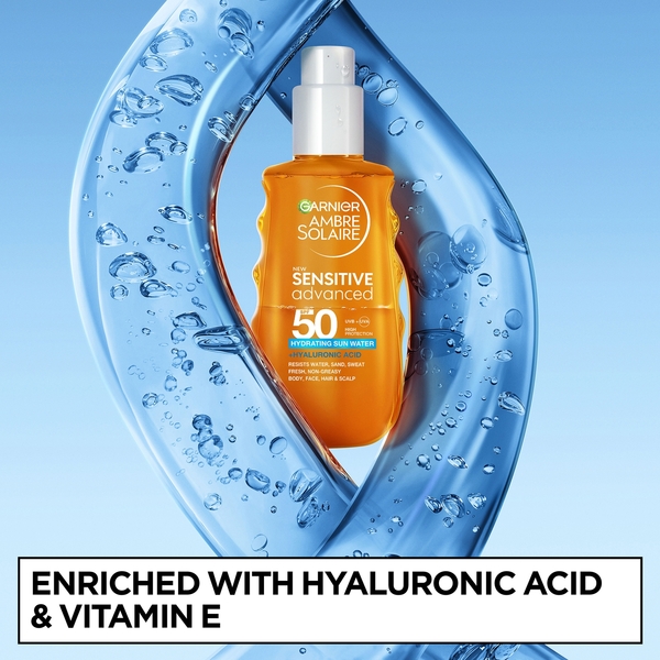  Garnier Ambre Solaire Sensitive Advanced Sun Protection Water Spf50 150ml 