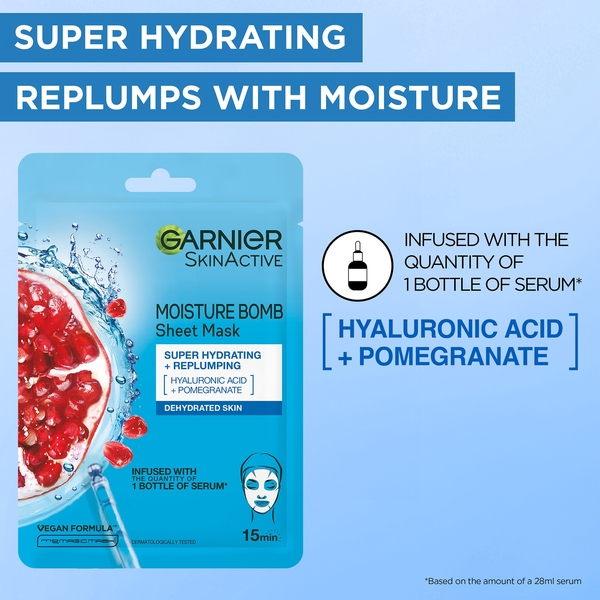  Garnier Micellar Water Sensitive Skin And Hydrating Face Sheet Mask For Dehydrated Skin Kit Exclusive (worth £8.98) 
