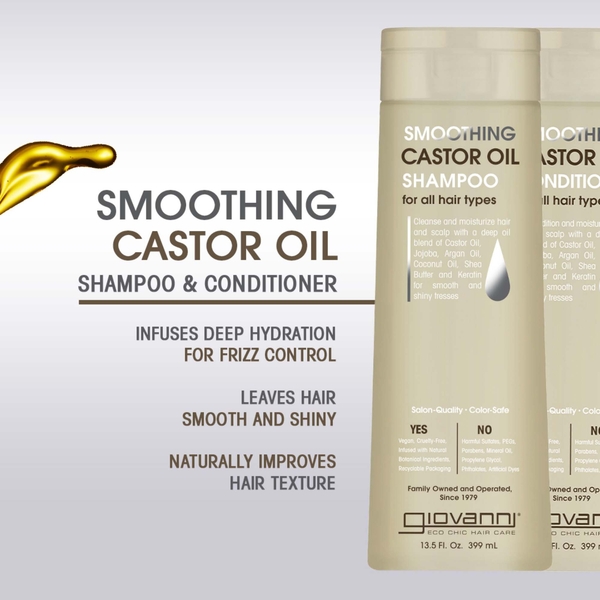  Giovanni Smoothing Castor Oil Shampoo 399ml 