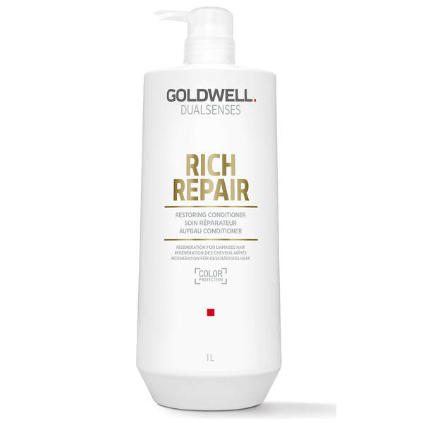  Goldwell Dualsenses Rich Repair Restoring Shampoo And Conditioner For Dry To Severely Damaged Hair 1l Duo (worth £101) 