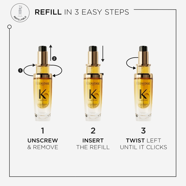  Kérastase Elixir Ultime L'huile Originale Hair Oil 75ml And Elixir Ultime Hair Oil 30ml Travel Size Duo For All Hair Types 