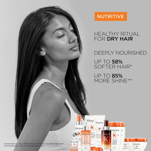  Kérastase Nutritive Bain Satin Riche Refillable Shampoo And Refill Pouch 500ml With Niacinamide For Very Dry Hair 