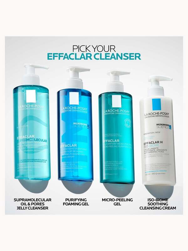 La Roche-posay Effaclar Supramolecular Face Jelly Cleanser For Oily Skin & Visible Pores With Salicylic Acid & Niacinamide 400ml 