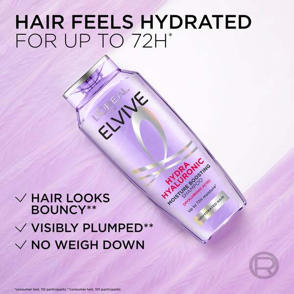  L’oréal Paris Elvive Hydra Hyaluronic Moisture Boosting Shampoo With Hyaluronic Acid For Dry & Dehydrated Hair 500ml 