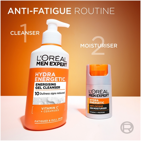  L'oréal Paris Men Expert Energising Essentials Gift Set: Shower Gel, Cleanser And Moisturiser Complete Grooming Trio 