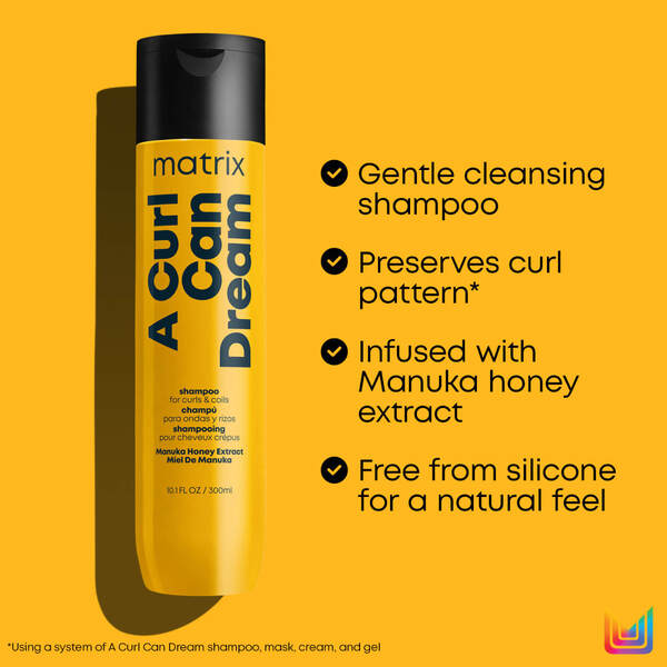  Matrix A Curl Can Dream Manuka Honey Infused Shampoo, Mask, Leave-in Cream And Hair Gel For Curls And Coils 