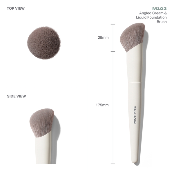  Morphe M103 Angled Cream & Liquid Foundation Brush 