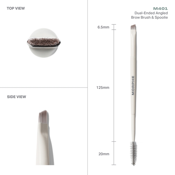  Morphe M401 Dual-ended Angled Brow Brush & Spoolie 