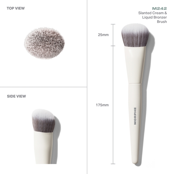  Morphe M242 Slanted Cream & Liquid Bronzer Brush 