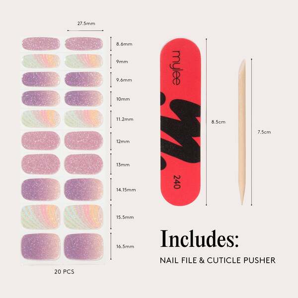  Mylee Gel Nail Wraps Dusk 'till Dawn 