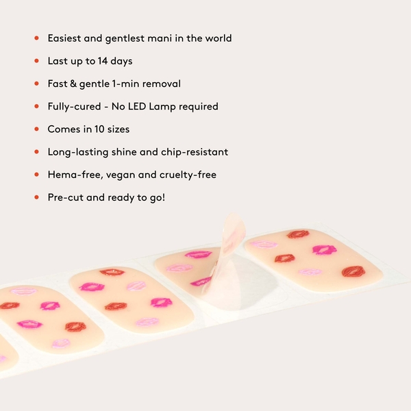  Mylee Gel Nail Wraps Pucker Up 