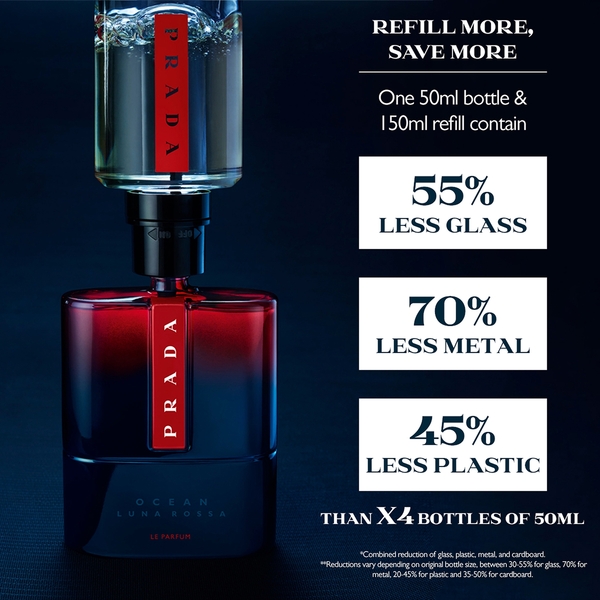  Prada Luna Rossa Ocean Le Parfum Eau De Parfum Spray 150ml Refill (worth £195) 