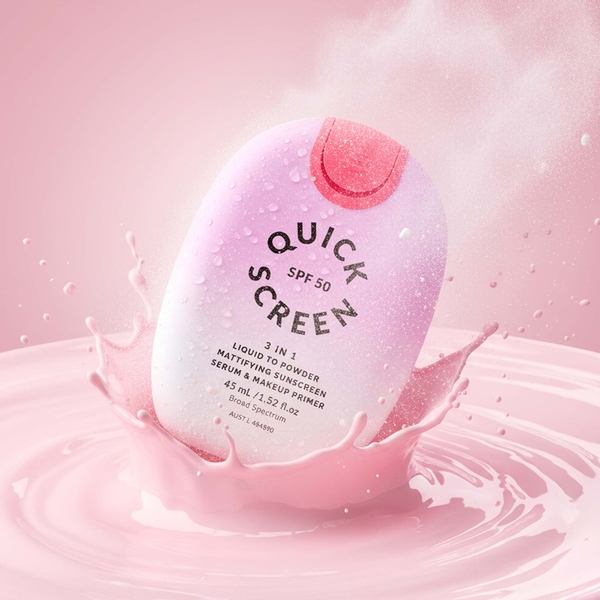  Quick Flick Quick Screen Spf50 Liquid To Powder Mattifying Serum & Primer - Watermelon 45ml 