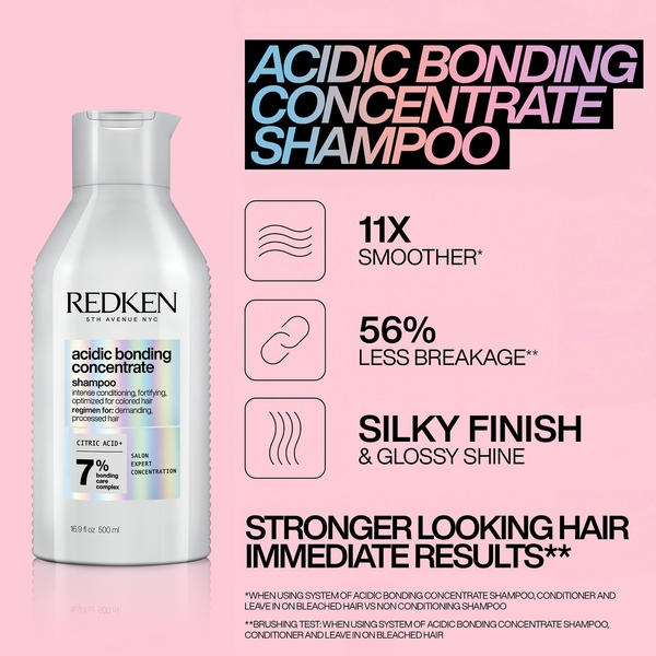  Redken Acidic Bonding Concentrate Bond Repair Sulphate Free Shampoo For Gentle Cleansing Supersize 500ml 