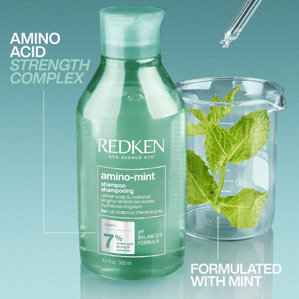  Redken Amino Mint Scalp Cleansing For Greasy Hair Shampoo And Acidic Bonding Concentrate Conditioner Bundle 