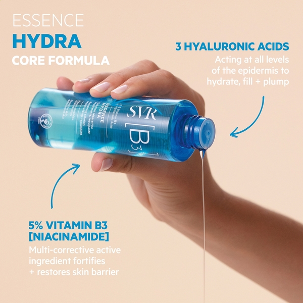  Svr [b3] Hydra Essence - Vitamin B3 & Hyaluronic Acid Plumping Face Gel-lotion For Dehydrated Skin Prone To Fine Lines, 150ml 