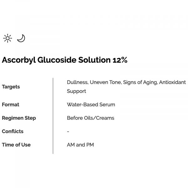  The Ordinary Ascorbyl Glucoside Solution 12% 30ml 