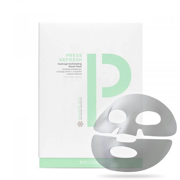  Zitsticka Press Refresh Hydrogel Exfoliating Sheet Mask 